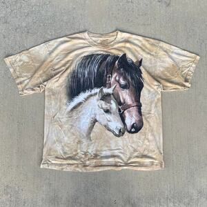 The Mountain Horse Farm Pasture Animal Nature Mocha T-Shirt